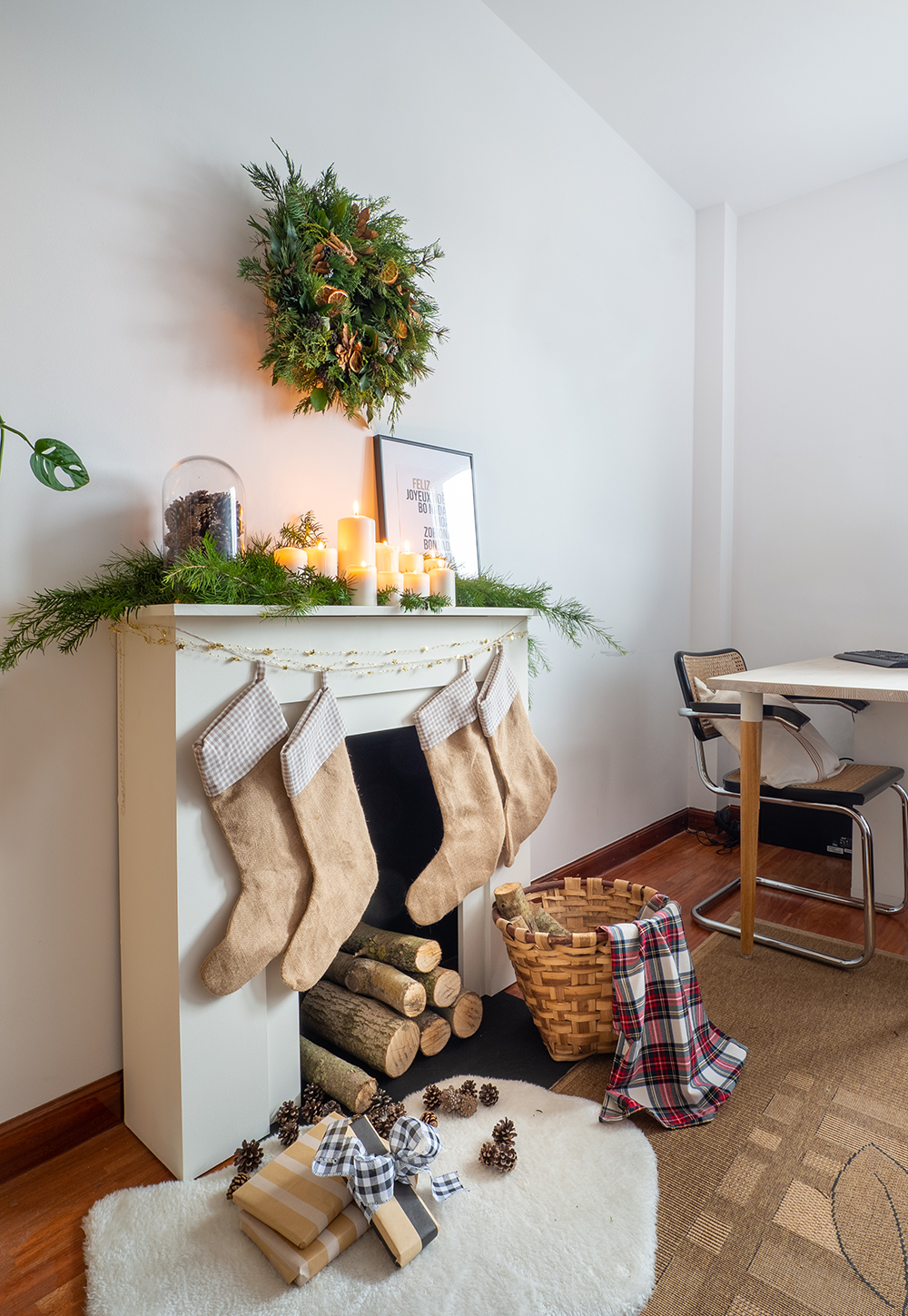 DIY Chimenea navideña de tablero de DM15